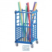 Chariot mobile porte frites piscine