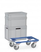 Chariot porte bacs euro plastique - 250 kg