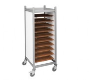 Chariot à plateaux en inox - Capacité 12 ou 24 plateaux 