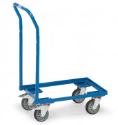 Chariot pour bac avec dossier de poussée