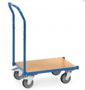 Chariot pour bacs avec plateau en mélaminé sans rebord