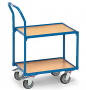 Chariot pour bacs 2 plateaux avec bordure