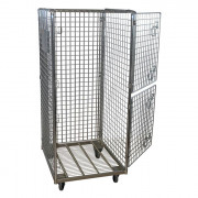 Chariot roll conteneur 3 côtés - Dim L720 x P820 x H1660 mm