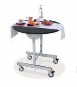 Chariot room service avec plateau en bois mélaminé - Format ?800 à ?1000 mm