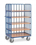 Chariots 5 plateaux avec ridelles