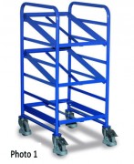 Chariots porte bacs plastique