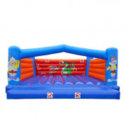 Château gonflable en location - Dim : 7,5 x 6,5 x 2,5 m - Capacité : 12 enfants - Âge : 4-12 ans