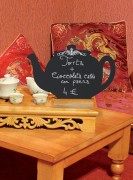 Chevalet de table avec socle en bois