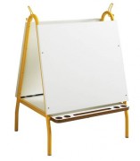 Chevalet scolaire sur pieds double face - Surface en mélaminé - 80 x 70 cm ou 140 x 70 cm