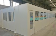 Cloison d'atelier autoportante modulaire - Installation sur 2 niveaux