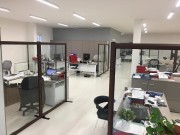 Cloison de bureau en verre trempé - Dim. L100 ou 150 x H150 ou 180 m - ? fixe ou à poser