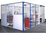 Cloison industrielle semi-grillagée - Dim. L150 à 1500 x H2200 à 3000 mm