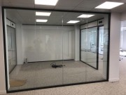 Cloison vitrée amovible en aluminium
