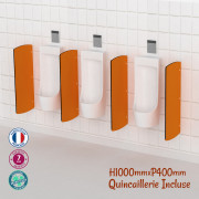 Cloisons urinoir adulte, modèle suspendu, hauteur 1000mm cloison de toilette pour écran d'urinoir, séparateur d'urinoir pour écran de séparation de toilette, hydrofuge antibactérien