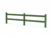 Clôture avec poteaux bois de pin