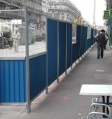 Clôture mobile de chantier semi grillagée - 2 x 2 m