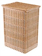 Coffre à linge rectangulaire en osier