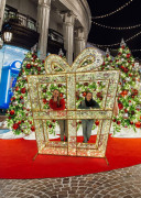 Structure cadeau de noël photobooth - H.260 x L.220 x P.30 cm - 2100 LED