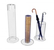 Colonne de présentation en plexiglas - Diam.15 cm à 25 cm - H.50 cm à 100 cm