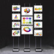 Porte affiche LED sur pied - Format A3 ou A4 réversible - Ht. 2,05 m