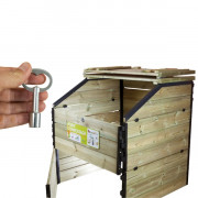 Composteur en bois à trappe - Volume : 500 L à 1500 L