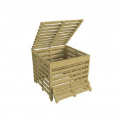 Composteur en bois - L.1000 x l.1000 x H.1000 mm - à poser