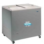 Congélateur inox à couvercle coulissant