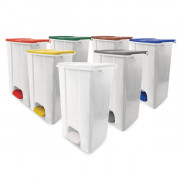 Poubelle de cuisine tri sélectif HACCP 80 L en polypropylène - l.480 × P.390 × H.750 mm