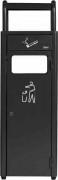 Corbeille avec cendrier à fixer au sol - Capacité 24L/3,3L - H. 960 mm