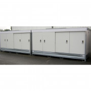 Conteneur de stockage DMS - 4 m de long - avec isolation - Rétention 1500 L