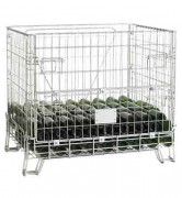 Conteneur en fil pliant - Charge 800 kg - Contenance 500 bouteilles