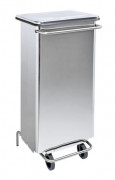 Poubelle cuisine restaurant HACCP 110 L en inox