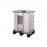 Conteneur IBC homologués UN - Polyéthylène + acier - Ouv. remplis. ø150mm - 300 L - L.800 x l.600 x H.1000 mm