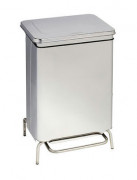 Conteneur statique à pédale inox brillant 70 L - L440 X P480 x H760 MM