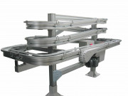 Convoyeur spirale à chaîne - L. de 23 à 76 m - Largeur 65 à 150 mm