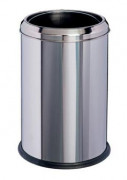 Corbeille à papier 8 L - Inox brillant - L.254 x H.345 mm