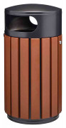 Corbeille urbaine en acier galvanisé - 60 ou 80 L