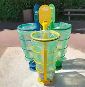 Corbeille de ville vigipirate en acier - 75 L