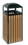 Corbeille-cendrier extérieure – 70 L ou 90 L – L.400 mm x P.400 mmx H 950 mm/1030 mm