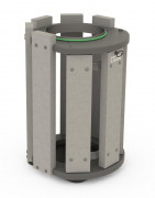 Corbeille de ville 70L en plastique recyclé