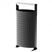 Corbeille d'extérieur en métal - 80 L - H.1025 x l.510 mm