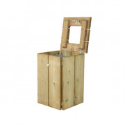 Corbeille de propreté en bois