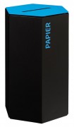 Corbeille de tri selectif 50L HEXATRI noire