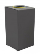 Corbeille de tri sélectif acier 2 x 60 litres - haut. 750 mm