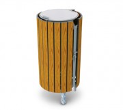 Corbeille de ville avec couvercle en métal