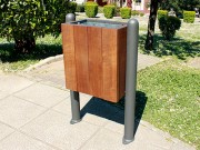 Corbeille de ville bois et acier