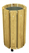 Corbeille extérieur en bois - 63 L - Ø.440 mm x H.880 mm