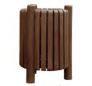 Corbeille de ville plastique recyclé 40 L