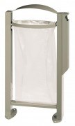Corbeille de ville en acier 60 L avec cendrier 3 L