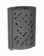 Corbeille en acier porte frontale 120 L